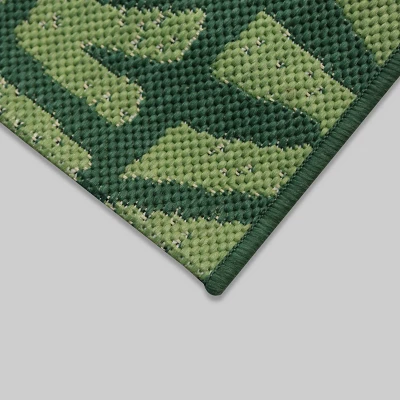 5'x7' Tonal Outdoor Rug Green - Opalhouse™ 1 5'x7' Tonal Outdoor Rug Green - Opalhouse™