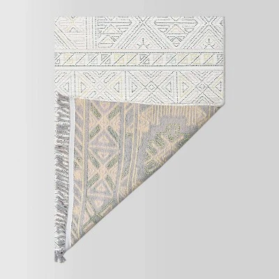 7'x10' Multi Dot Fringed Rectangular Woven Outdoor Area Rug Multicolor - Opalhouse™ 2 7'x10' Multi Dot Fringed Rectangular Woven Outdoor Area Rug Multicolor - Opalhouse™ - Image 2