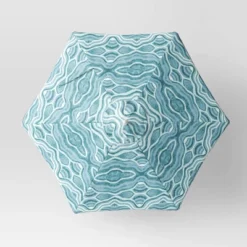 7.5'x7.5' Decorative Trim Scalloped Outdoor Market Umbrella Blue - Opalhouse™ Designed With Jungalow™ -Opalhouse Sales Store GUEST 3480178a 70b9 4096 bef0 b5fe8b7a355b