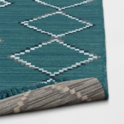 5' X 7' Soft Moroccan Tapestry With Double Knot Fringe Woven Outdoor Rug Teal - Opalhouse™ 6 5' X 7' Soft Moroccan Tapestry With Double Knot Fringe Woven Outdoor Rug Teal - Opalhouse™ -Opalhouse Sales Store GUEST 3a15645d 40e3 4c67 92df d55f6ad30a10