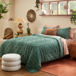 Opalhouse Sales Store 20 Vintage Chenille Sunset & Vine Quilt Sham Light Teal - Opalhouse™ Designed With Jungalow™