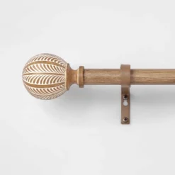 Carved Light Woodtone Ball Curtain Rod Natural - Opalhouse™ 5 Carved Light Woodtone Ball Curtain Rod Natural - Opalhouse™ -Opalhouse Sales Store GUEST 7e070734 076e 44dc 94e6 de22767e0af4