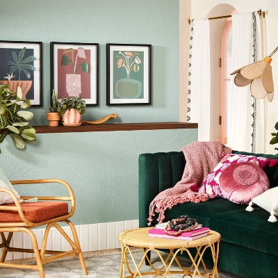 (Set Of 3) 16" X 20" Floral Paper Collage Framed Wall Art White - Opalhouse™ Designed With Jungalow™ 1 (Set Of 3) 16" X 20" Floral Paper Collage Framed Wall Art White - Opalhouse™ Designed With Jungalow™