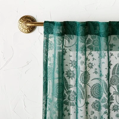 36"-66" Medallion Snap Grip French Curtain Rod Brass - Opalhouse™ Designed With Jungalow™ 1 36"-66" Medallion Snap Grip French Curtain Rod Brass - Opalhouse™ Designed With Jungalow™