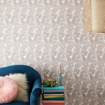 Pineapple Peel & Stick Wallpaper Brown - Opalhouse™: Removable Vinyl, Bohemian Fruit Pattern, Stain-Resistant, 27.5 Sq Ft Coverage 1 Pineapple Peel & Stick Wallpaper Brown - Opalhouse™: Removable Vinyl, Bohemian Fruit Pattern, Stain-Resistant, 27.5 Sq Ft Coverage