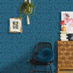 Layered Leaves Peel & Stick Wallpaper Blue - Opalhouse™: Removable, Self-Adhesive, Bohemian Botanical Decor -Opalhouse Sales Store GUEST e08ca49c e7ef 4f2b 9bf8 0a4cbbbd6e1d