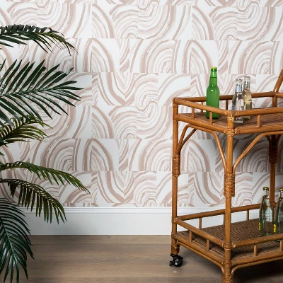Agate Stone Peel & Stick Wallpaper Cream - Opalhouse™: Removable, Self-Adhesive, Geometric Swirl, 27.5 Sq Ft Coverage 1 Agate Stone Peel & Stick Wallpaper Cream - Opalhouse™: Removable, Self-Adhesive, Geometric Swirl, 27.5 Sq Ft Coverage